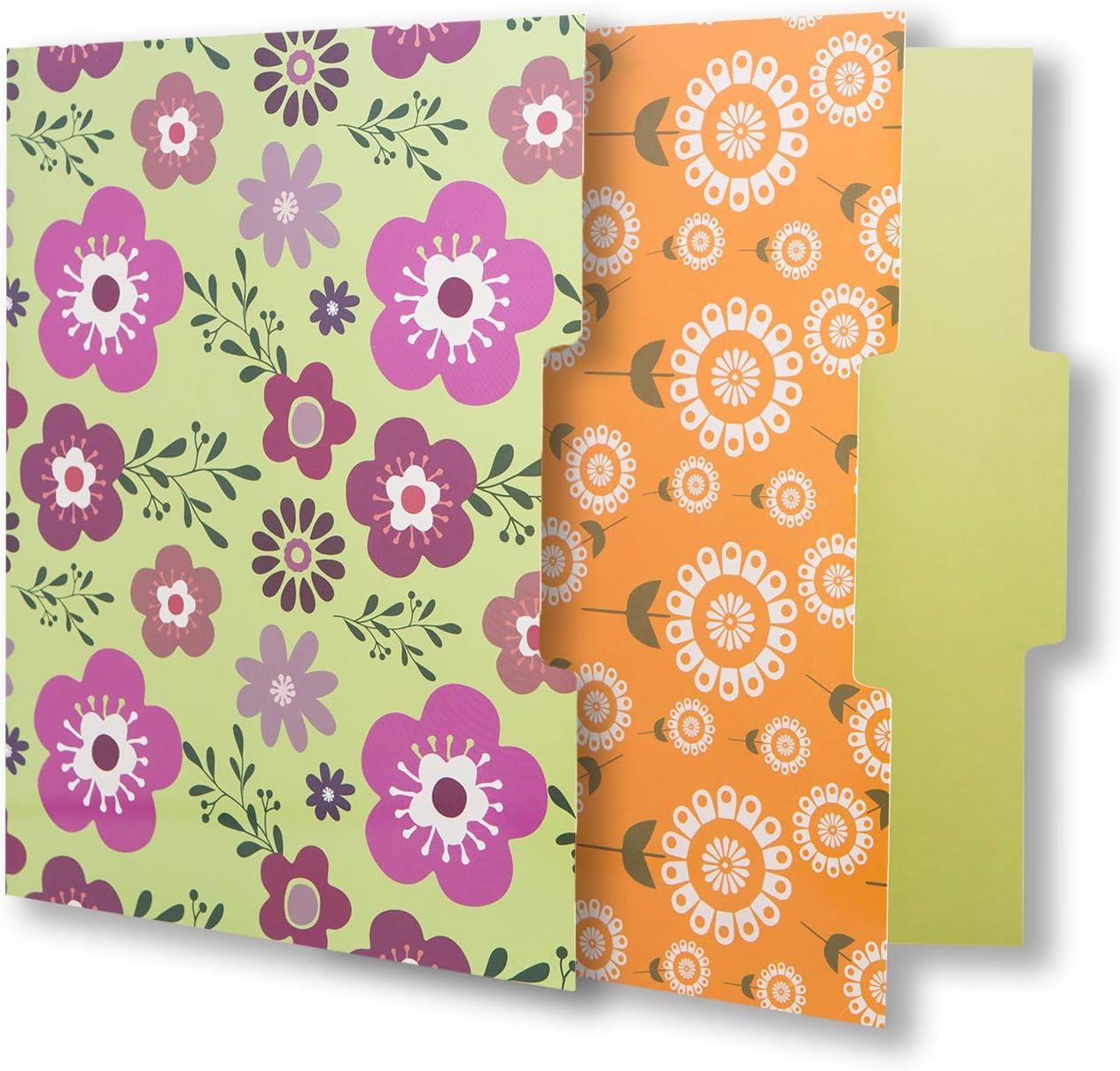 12 Cute File Folders -Floral File Folders & Colored File Folders in Vibrant Colors -Decorative File Folders -Pretty File Folders- 300 gsm Thick, Letter Size File Folders - 9.5 x 11.5 inch (Pack of 12) : Office Products