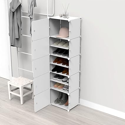 Amazon Simpdiy 下駄箱 収納靴箱 Diyブーツラック 組立式玄関収納 シューズ収納ラック 省スペース 靴箱 ラック 大容量 便利な収納ボックス 防塵 防汚 防水 おしゃれ 白 ホワイト Shoe Rack 鞋柜 1x10ボックス 150x30x40cm シューズラック オンライン通販