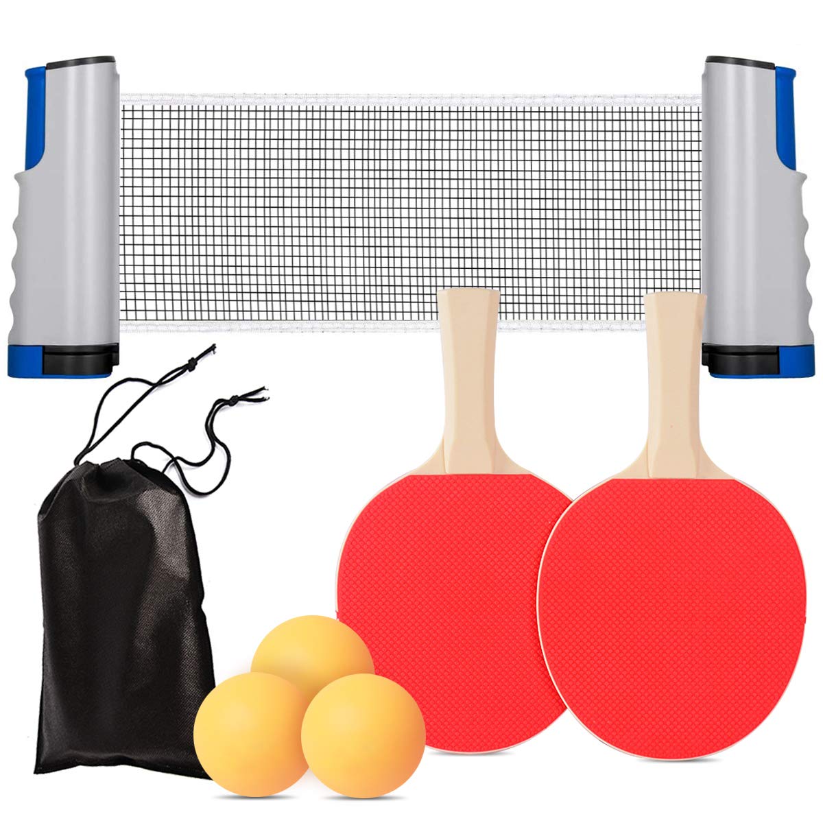 Mua 卓球ネット ポータブル ピンポン 卓球 ラケット 卓球セット 卓球台 伸縮ネット 引き込み式 卓球網 耐久性 携帯用 屋内 競技 単設置 ラケット 2本 ピンポン球 3個 Tren Amazon Nhật Chinh Hang 21 Fado