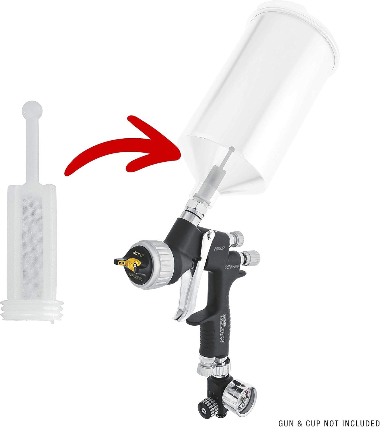 TCP Global Disposable HVLP Gravity Spray Gun Filters Fine Mesh (Pack of 24) - Universal Size fits Most Gravity feen Spray Guns to Catch The Dirt Particle: Automotive