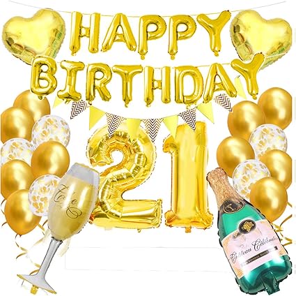 21st birthday balloons for him