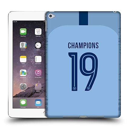 Head Case Designs Offizielle Manchester City Man City FC Home Kit 2019 Champions Ruckseite Hülle für iPad Air 2 (2014)