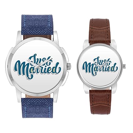 Gifts for Couple, Multicolor Dial Wrist Watch for Men and Women