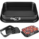 Abizarch Springform baking Pan Rectangle, 14 x 9.5 Inch Large Spring Form Cake Pan with Removable Bottom, Non-stick Cheesecak