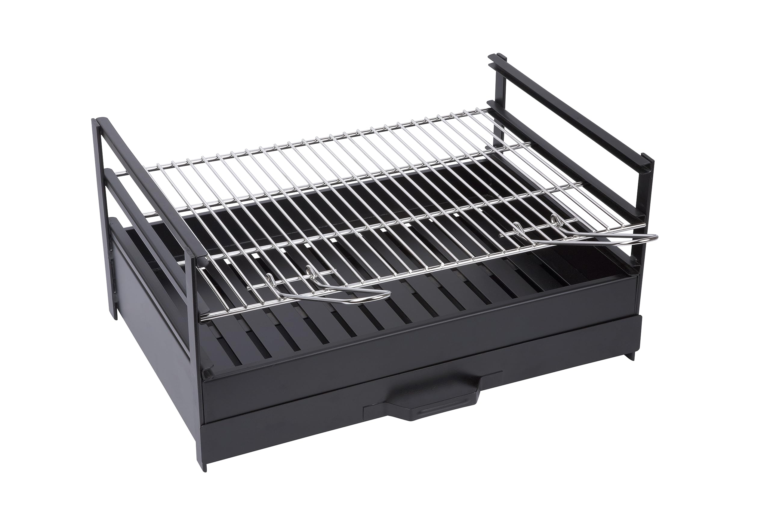 Sauvic 02728 Barbecue Drawer with Stainless Grill 60 x 40 cm, Black, 60 x 40 x 29 cm