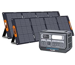 ALLWEI LiFePO4 Solar Generator 2400W with 2x 200W