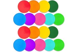 PIKZH 9/18/36 Pcs Poly Spot Markers 9 inch Non-Slip Rubber Agility Training Markers Floor Dots Flat Field Cones for Football Basketball Soccer School Exercise Drills Gym Dance Practice 9 Colors