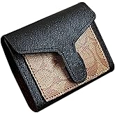 XDHLDULYK Women's Small Leather Wallet, PU Leather Short Wallet with Card Holder, Fashionable Mini Coin Purse, Slim Compact Design for Credit Cards Cash Coins, Unisex Wallet for Everyday Use (Black)