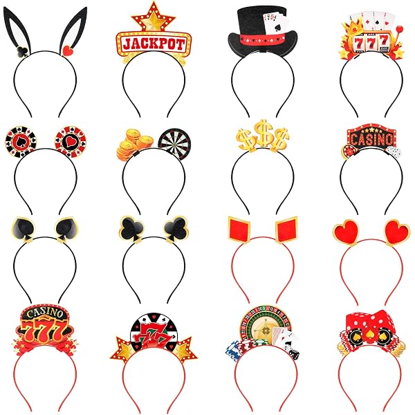 Halloscume 24 Pcs Casino Themed Party Tiaras Poker Dice  display picture 1