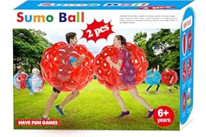 SUNSHINE-MALL Inflatable Bubble Balls for Kids, Giant Human Hamster Knocker Ball Body Zorb Game for Child Outdoor Team Gaming Play (2pcs 36inch)