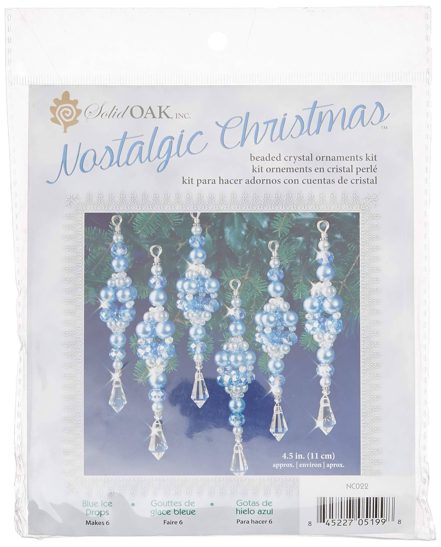 BEADED ORNAMENT KIT BLUE ICE