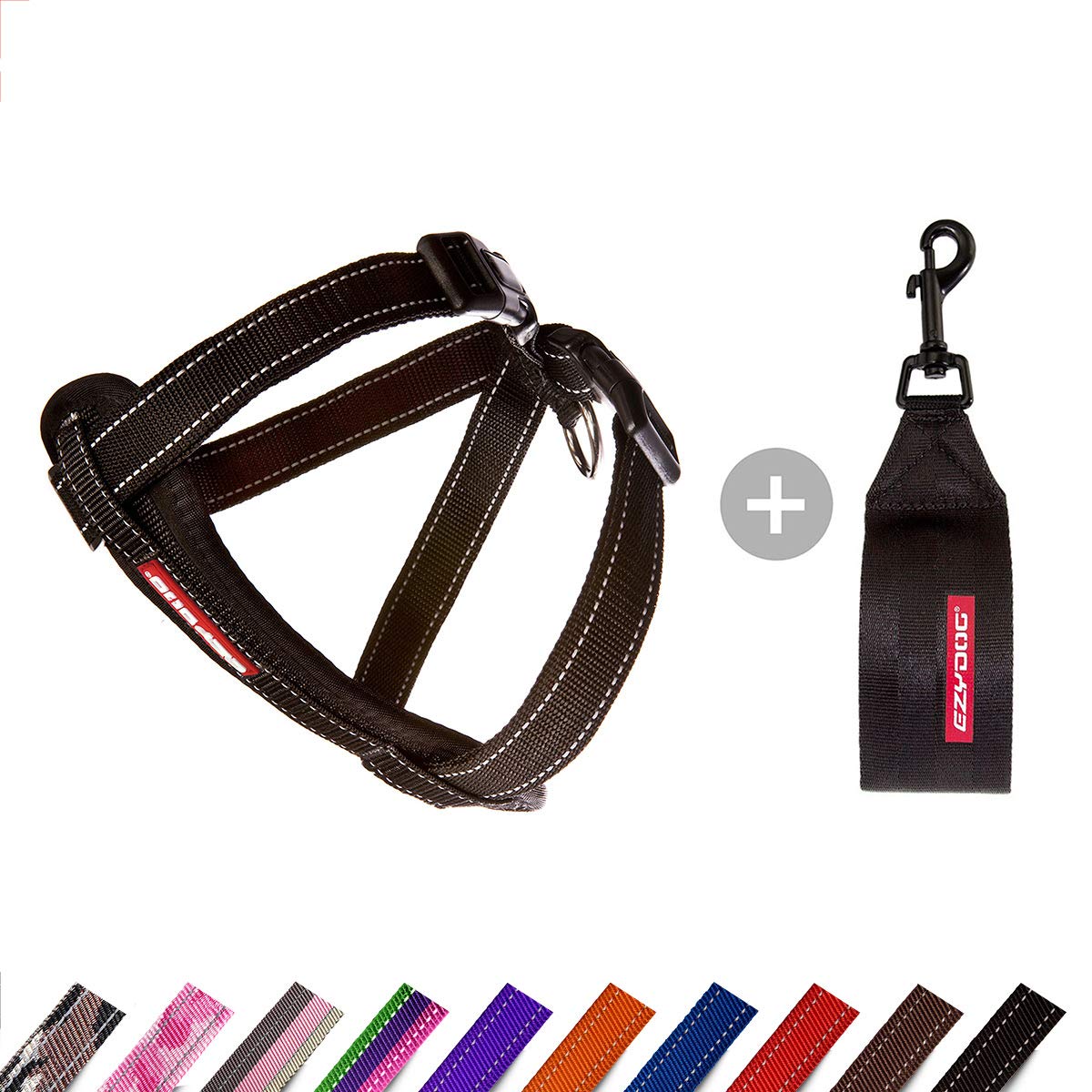 EzyDog Adjustable Chest Plate Harness - Small, Medium, XL, & Large Dogs - Step-In, No Pull, Comfort Soft-Touch, Reflective, Durable - for Active Pets — image 1