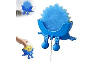 Cute Hanging Sponge Holder with Drainage for Scrub Daddy Holder, Keeps Your Sponge Dry & Smiling, 3D Printed Funny Smiley Sin