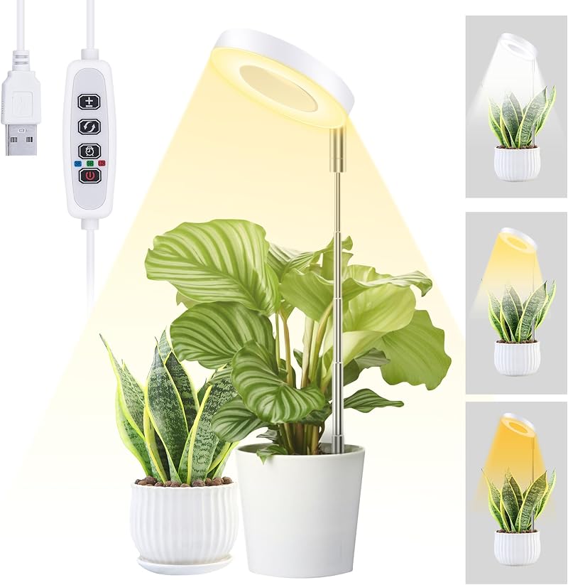 Mcbazel Plant Growing Light 48 LEDs Full Spectrum 10 Dimmable 180° Rotatable