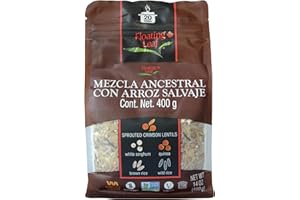 Floating Leaf Fine Foods Sprouted Crimson Lentils, Wild Rice & Quinoa, 400 Grams (Pack of 6)