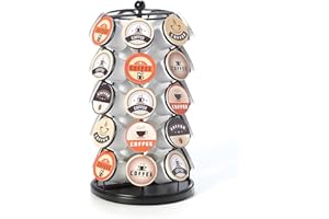 Starfrit Coffee Pod Capsule Carousel - Holds up to 35 Keurig K-Cups Pods - Spins 360-Degrees - Lazy Susan Platform - Black