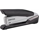 Bostitch Office Executive 3 in 1 Stapler, One Finger, 25 Sheet, Black | 210 Staples Included, Jam Free Stapling, Opens for Tacking, Made with 70% Post-Consumer Recycled Plastic