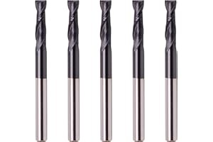 Carbide Square End Mill - 2 Flute - 1/8" 2T (5 Piece, 1/8") - for Milling Alloy Steels, Hardened Steel, Metal & More – Mill B