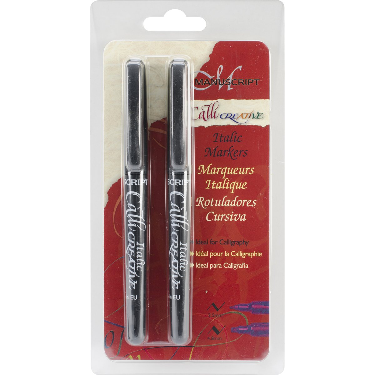 Manuscript Pen Ink CalliCreative Markers 2.5 mm and 4.8 mm-Black