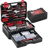 DUMOS 330-Piece Complete Homeowners Tool Box Set,Small Tool Kit for Home | with Pull-Out Drawer,Durable Versatile Home Repair All-in-One Toolkit Sets for Dorm Hand Household, DIY Projects