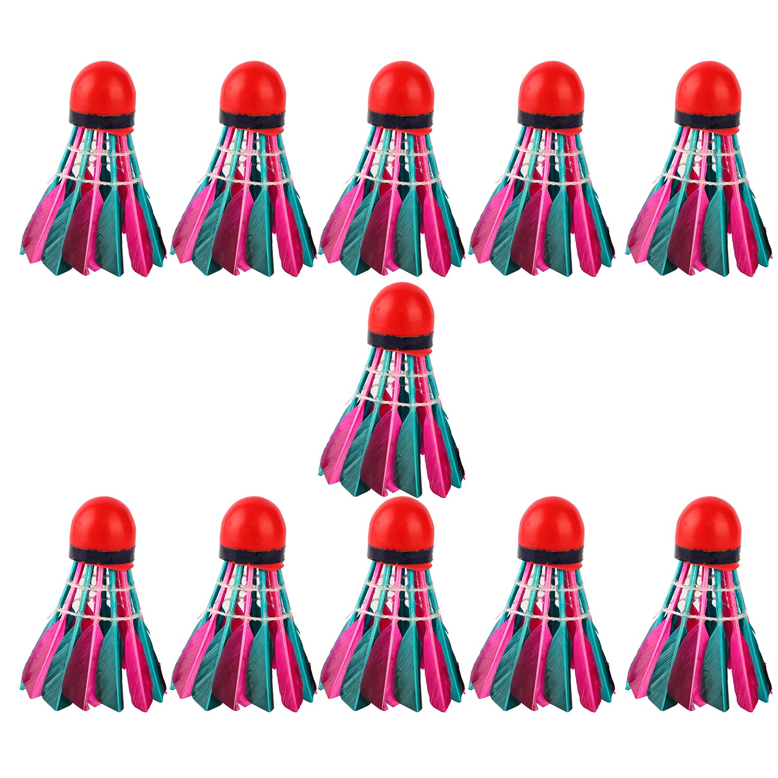 VGEBY1 Shuttlecocks, 11Pcs/Lot Colorful Badminton Balls Nylon Badminton Ball Feather Ball Training Exercise Fitness Accessory