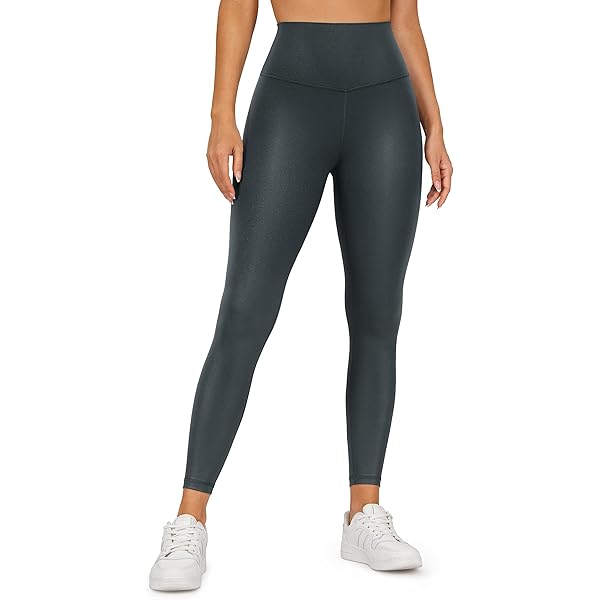 Leggings De Cuero Ecológico Para Mujer - Mallas Largas Con Bolsillos, Para Deporte Y Ocio, De Poliamida Y Elastano