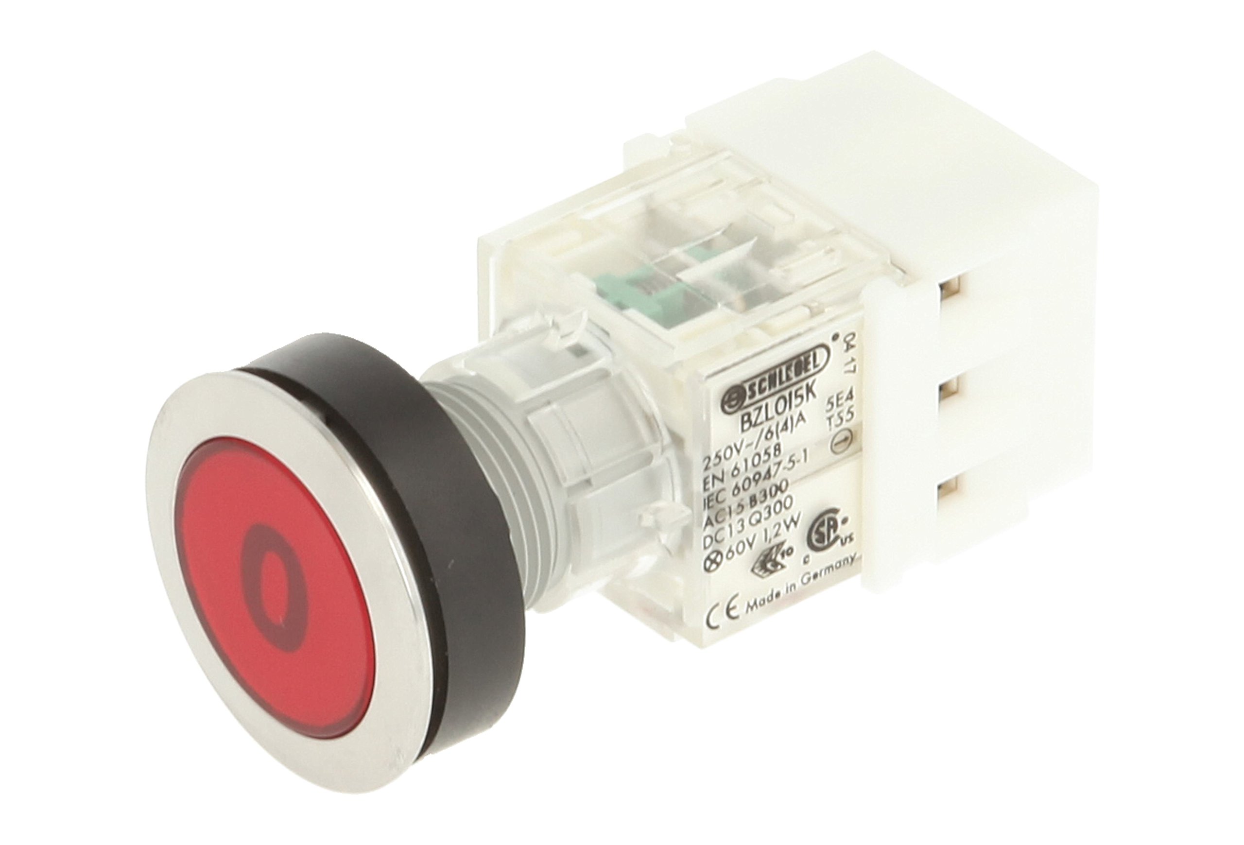 Club 23.000.590 Push Button Stainless Steel – Switch Cap, Bezeichungs Child 0, Illuminated Momentary Contact Master 1 N 1 Closer Screw On Connector LED 24 V – Red (Pack of 2)