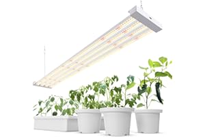 Barrina TX-L84 4FT LED Grow Light, 84W, 4 LED Panels Wider Coverage, Full Spectrum with 730nm IR LEDs, High PPFD, Linkable, Hanging for Plant Lights Indoor, Greenhouse, Vegetable, Seeding, 1 Pack