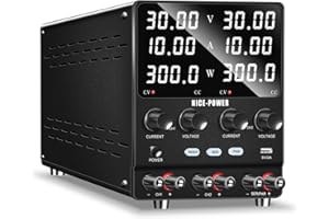 NICE-POWER Dual DC Power Supply Variable: 30V 10A Adjustable Switching Regulated Series (60V 10A) Parallel (30V 20A) High Precision 5V/2A USB Port Bench Lab Power Supplies