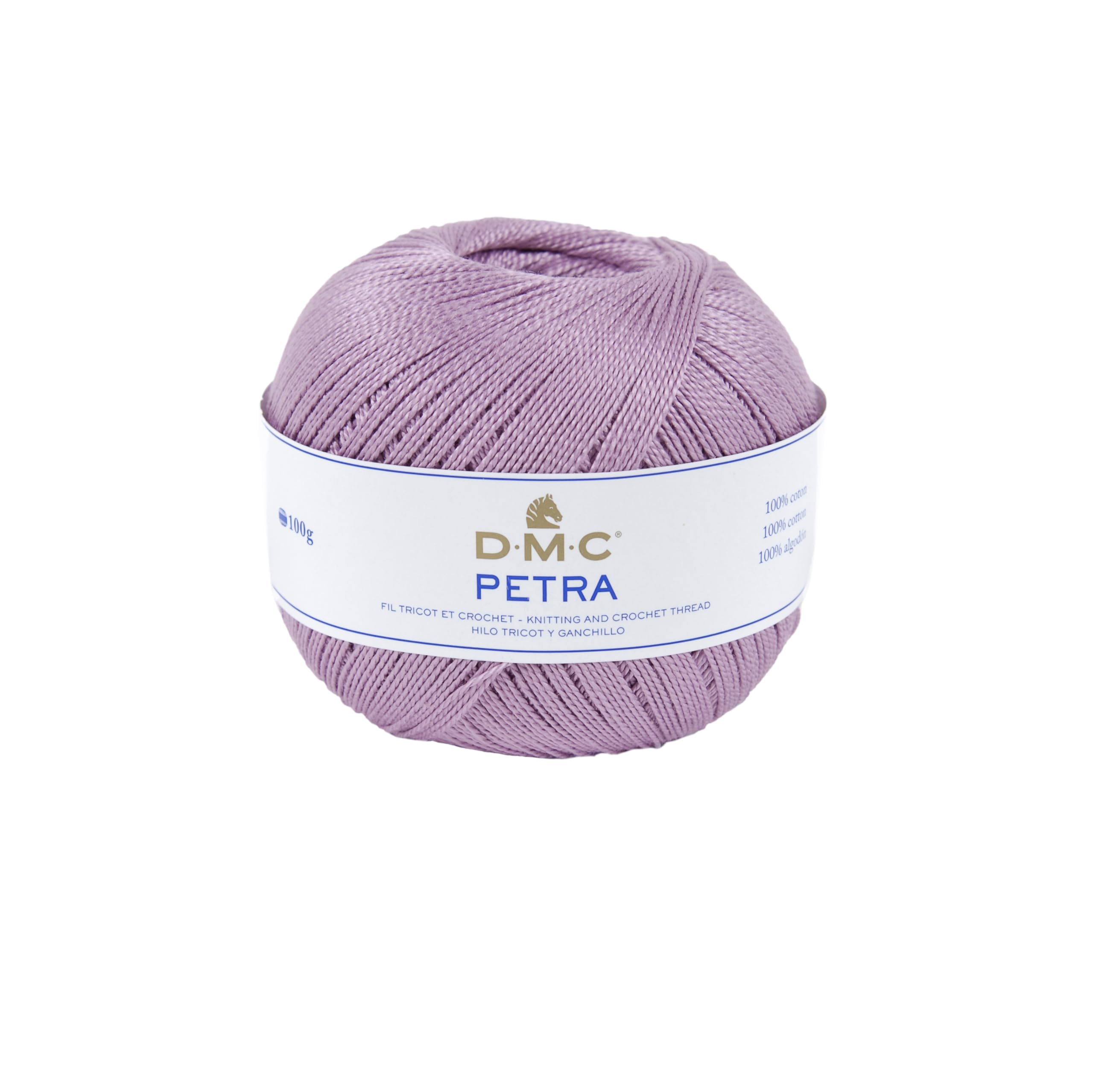 DMC Petra Yarn, 100% Cotton, Purple, Size 5