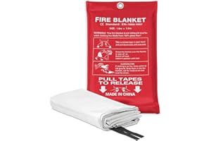 Safewayfire Emergency Fire Blanket - 1 Pack, 39.4'' x 39.4'' Fire Suppression Blanket for Kitchen, Fiberglass Fire Blanket for Home Safety