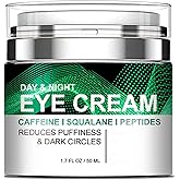 Grospe Caffeine Eye Cream for Puffiness and Bags Under Eyes Daily Anti-Wrinkle Cream Collagen Peptide Eye Cream Day and Night Reduce The Look Of Aging Line Smoothing Skin Care 1.7 FL OZ,1 Pack