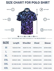 Xdceu Men's Skull Polo Shirts Hawaiian Golf Polo