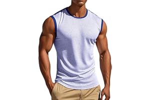 Xiaojmake Mens Workout Muscle Tanks Longline Athletic Gym Vest Sleeveless Jogging Sports Shirts Mesh Cool Quick-Dry Tank Tops