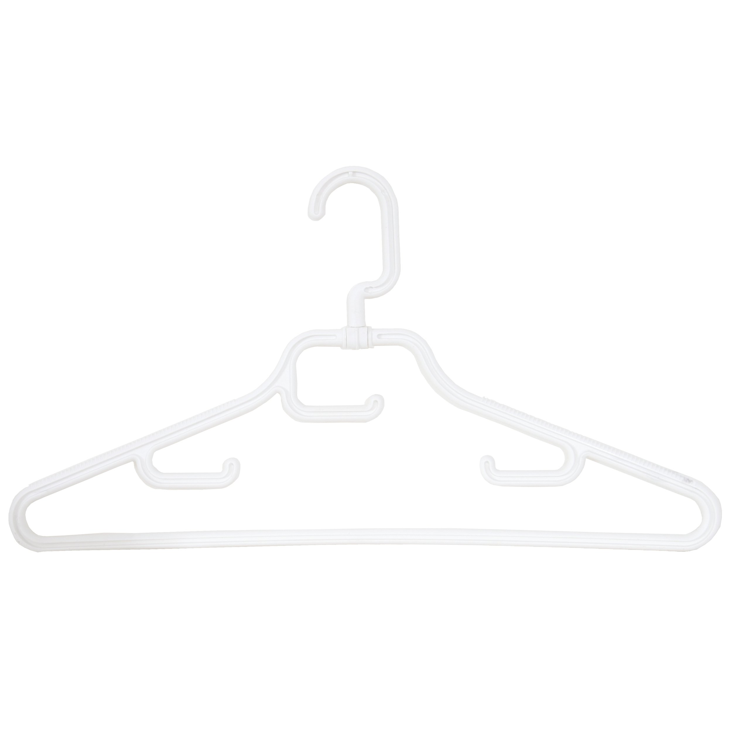 MSV Polypropylene Plastic Folding Hangers, Set of 4, White