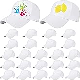 25 Pack Boys Girls Cotton Baseball Hat Sport Ball Cap Plain Baseball Cap Blank Baseball Hats for Kids Summer Sports