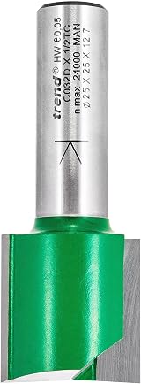Trend CraftPro Straight Two Flute Router Cutter Bit 1/2 Shank 25mm view 2