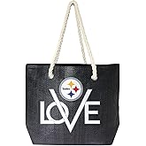Littlearth NFL Pittsburgh Steelers Love Rope Tote, Team Color, 19" x 6" x 14"