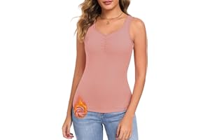 Thermal Tank Top Fleece Shirt Camisole Sleeveless Thermal Top Tunic Warm Undershirt Base Layer Women Cold Weather