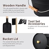 BRIAN & DANY Ash Bucket Set 5L with Lid Shovel & Hand Broom view 4