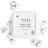 Skin Said Yes 5Lb Goats Milk Soap Base - SLS/SLES free, No Palm Oil, Organic Soap Base, Bulk Goat Milk Melt and Pour Soap Bas