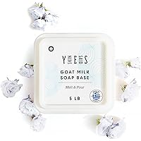Skin Said Yes 5 Lb Goats Milk Soap Base - SLS/SLES free, No Palm Oil, Organic Soap Base, Bulk Goat Milk Melt and Pour Soap Ba