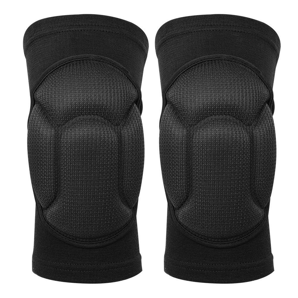Foam Sports Knee Pads, Collision Avoidance Sponge Kneeling Knee Pads Goalkeeper Dancer Volleyball Sleeve Protector Brace Guard(S-black)