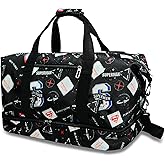 Superman Travel Duffle Bag, Superhero Weekend Bag Carry On Tote Bags with Shoe Compartment, Sport Dance Gym Bag, Overnight Bag Luggage Bag with Trolley Sleeve