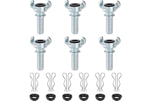 Venussar 6PCS 3/4'' NPT Iron Air Hose Fitting, Universal Coupling Chicago Fitting 3/4'' for Hose End