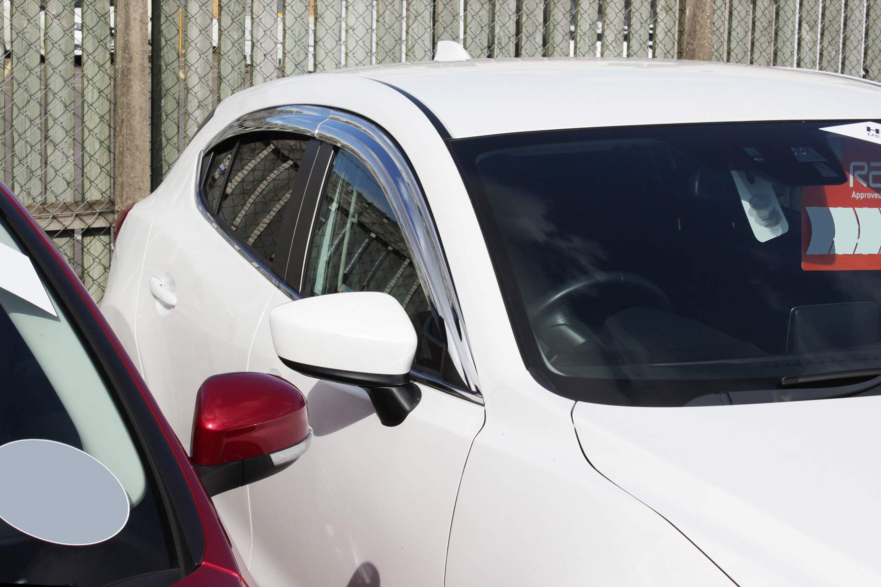 AUTO CLOVER Chrome Wind Deflectors Set for Mazda 3 2014-2018 (4 pieces)