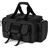 PROFOCUS Large Range Bag -Tactical 4+ Pistol Case Gun Bag with Lockable Zippers for Shooting Range Outdoor Hunting Handgun Revolver Gun Carrying Pistol Case for Handguns and Ammo