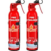 2 Pack Fire Extinguishers for Home with Mount | Extinguisher For A, B, C, K Fire Types, Portable Fire Extinguisher For Vehicle Car Boat Marine Kitchen Emergency Supplies
