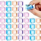 Poen 50 Pcs Stress Balls Fidget Toys Cube Toys Fidget Stress Relief Sensory Cube Balls 0.7 x 0.7 Inches for Adults Party Favors Gifts, Random Colors