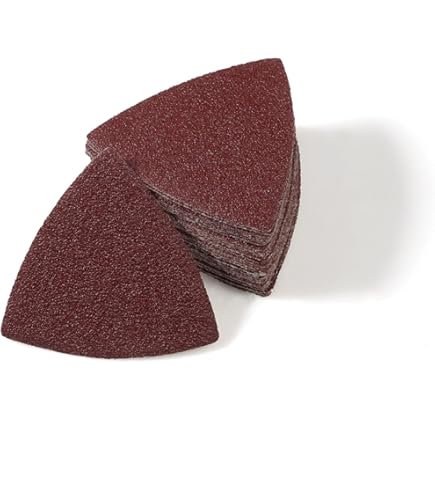HARFINGTON 60pcs Triangular Hook & Loop Sandpapers 40 Grits 3-1/8 - View #2